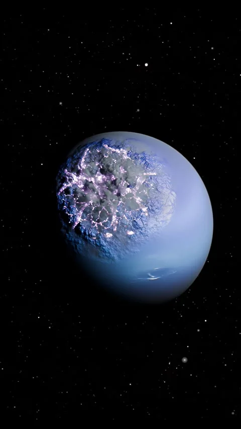 A planet Implodes in the Space Stockbeeldmateriaal 276412308