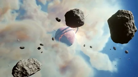 Planet inside nebula Video stock 137096331