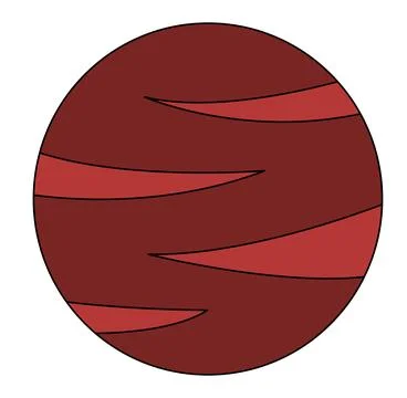 A planet isolated on a white background Stock Illustration