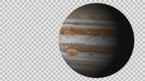 Planet Jupiter Alpha channel Stock Footage 56733183