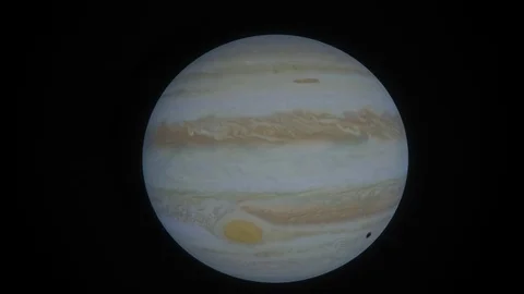 Planet Jupiter and Great Red Spot Video stock 85073204