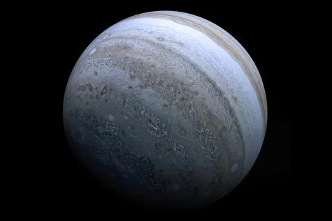Planet Jupiter in blue light. Elements of this image were furnished by NASA. Stock-Fotos