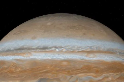 Planet Jupiter Close Up - 3D Render Illustration Stock Illustration