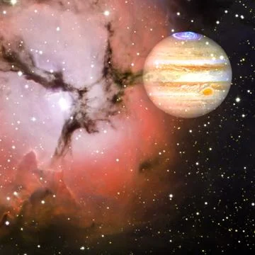 Planet Jupiter. Elements of this image furnished by NASA Stock Illustration