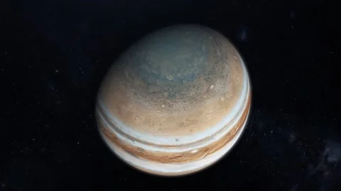 Planet Jupiter HD Flyby Stock Footage