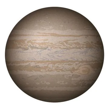 Planet Jupiter, isolated on white Stock Illustration