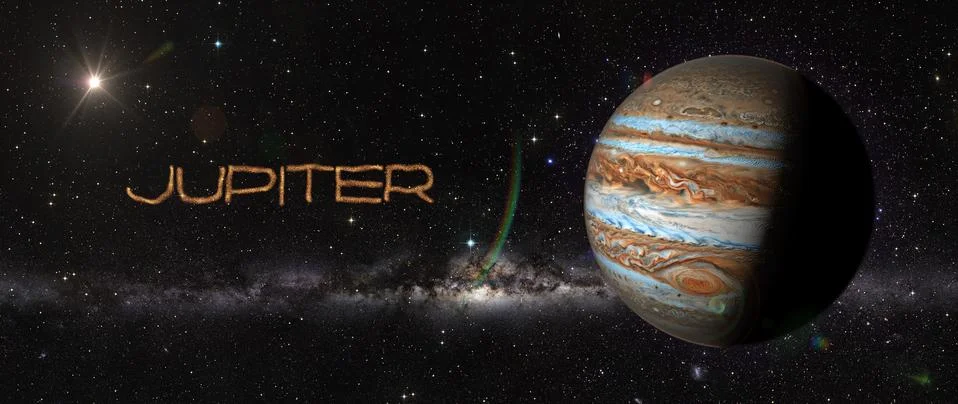 Planet Jupiter in outer space. Stock Illustration