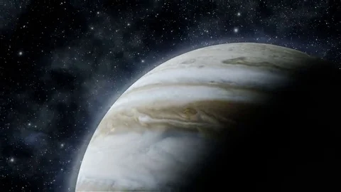 Planet Jupiter rotating in space Vidéo 69162986