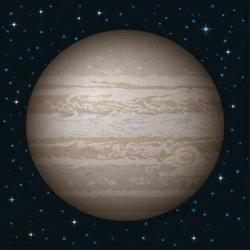 Planet Jupiter in space Stock Illustration