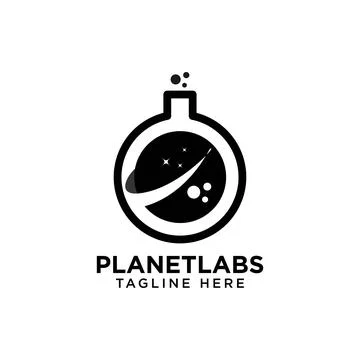 Planet Lab Logo Design vector Illustration Stock Illustration