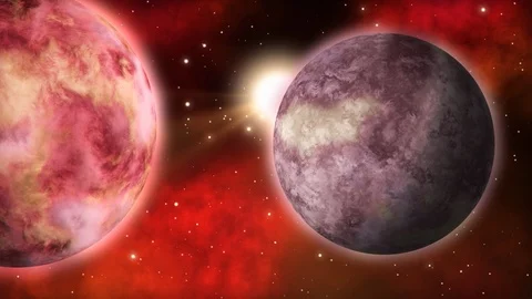 Planet landscape. Loop. Stock Footage 90938498