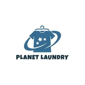 Planet  laundry logo vector illustration Stock Illustration