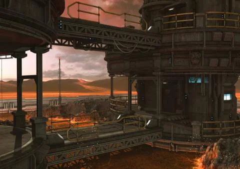 Planet Lava Stock Illustration