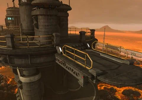 Planet Lava Stock Illustration