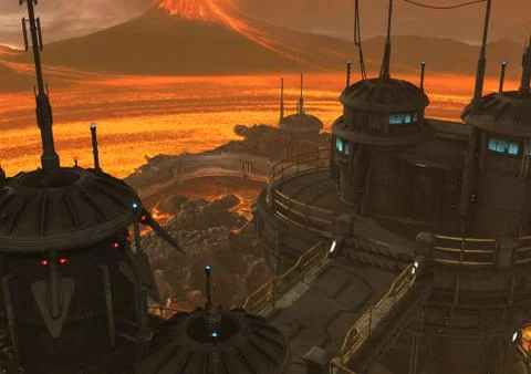 Planet Lava Stock Illustration