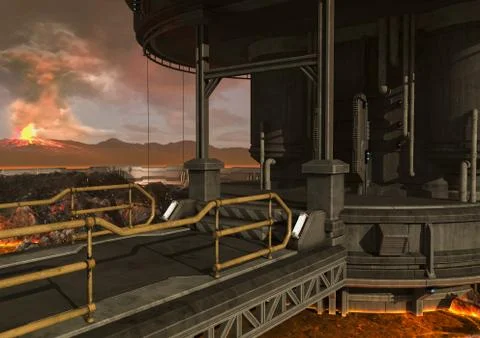 Planet Lava Stock Illustration