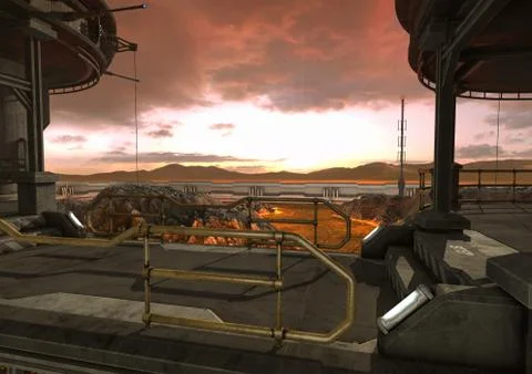 Planet Lava Stock Illustration