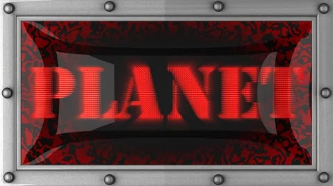 Planet on led Stock Footage 8734788