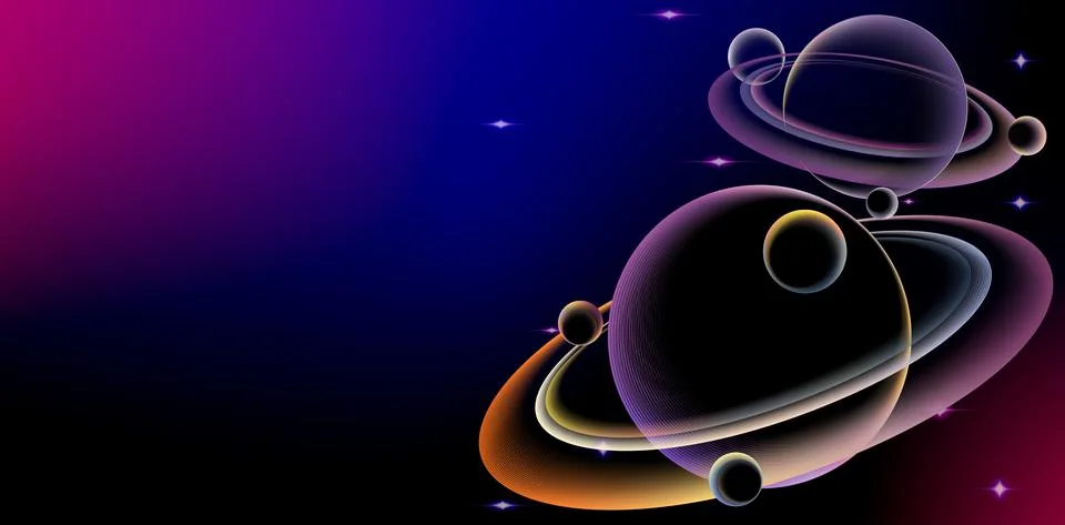 Planet line Stock Illustration
