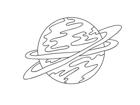 Planet, lines, vector Stock Illustration