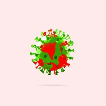 Planet made of models of COVID-19 coronavirus, concept of pandemic spreading Stock Illustration