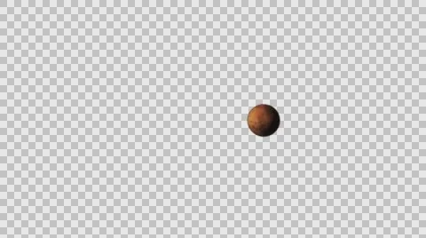 Planet Mars with atmosphere less 2 Alpha channel Stock Footage 59132264