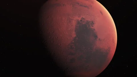 Planet Mars Closeup Dramatic Zoom Out In Space 4K Stock-Footage 332857325