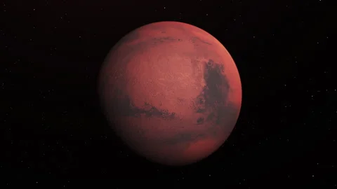 Planet Mars Dramatic Slow Zoom In Space 4K Stock-Footage 332857302