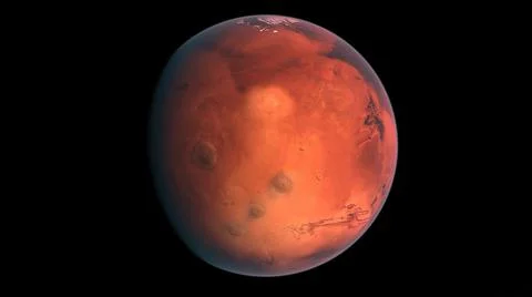 The Planet Mars. Elements of this image were furnished by NASA. Stock Photos