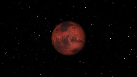 Planet Mars in empty space Stock Footage 308488467
