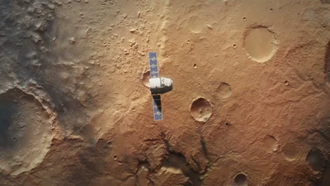 Planet mars from orbit Stock Footage 314567061