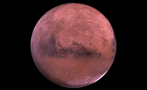 Planet Mars. The red planet. Elements of this image were furnished by NASA. Stock Photos