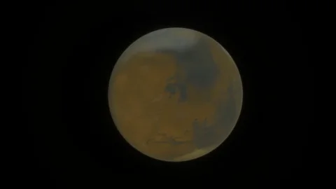 Planet Mars Rotates from Space Stock Footage 84957564