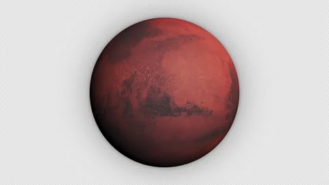 Planet Mars Rotating with Alpha Channel Seamless Looping 4K 動画素材 342737307