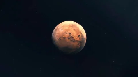 Planet Mars rotating in deep space. 库存影片 335021357