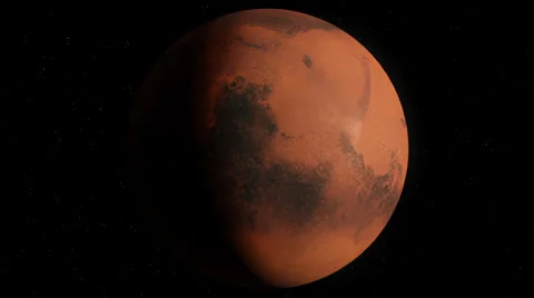 Planet Mars rotating in loop mode Video stock 34818430
