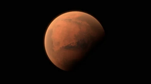 Planet Mars rotating in loop perfect for graphics and documentaries Video stock 137256349