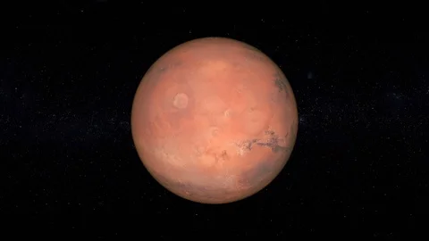 Planet Mars Rotation Loop Stock Footage 122517683