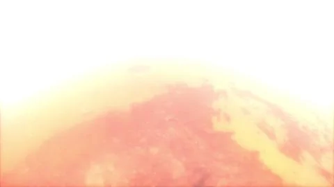 Planet Mars with shine, computer generated. 3d rendering of realistic cosmic Illustrazione stock