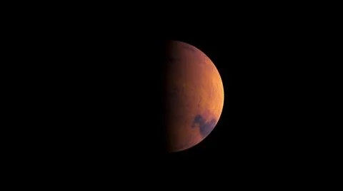 Planet Mars with shine, computer generated. 3d rendering of realistic cosmic 스톡 일러스트