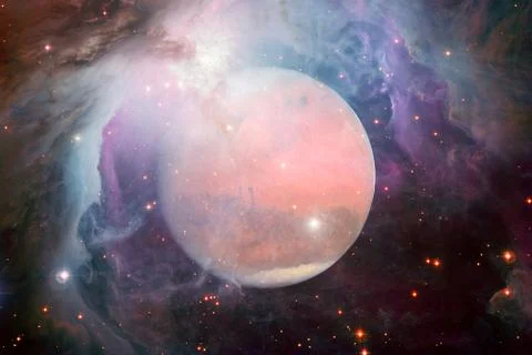 Planet Mars. Solar system. Elements of this image furnished by NASA Stockfoto's