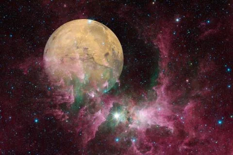 Planet Mars. Solar system. Elements of this image furnished by NASA Stock Photos