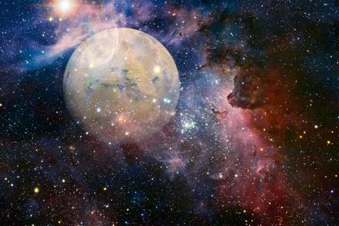 Planet Mars. Solar system. Elements of this image furnished by NASA Foto stock