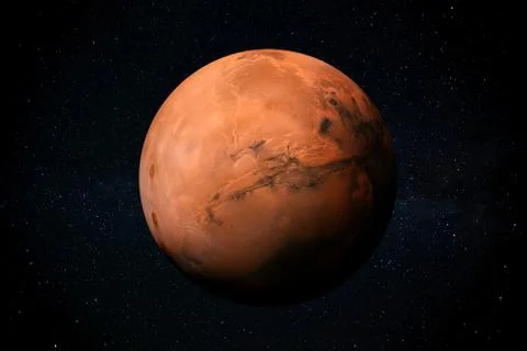 Planet Mars of the solar system Stock Photos