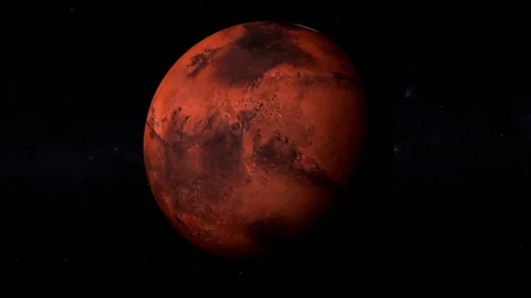 Planet Mars from space - realistic cosmic scene with stars 스톡 동영상 166827788