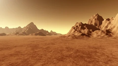 Planet Mars Surface Animation Stock Footage 71368261