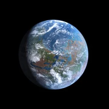 Planet mars terraformed Stock Illustration
