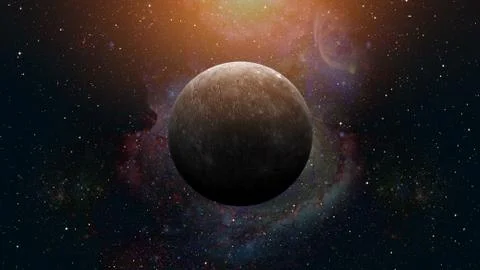 Planet Mercury. Outer space background. Stock-Fotos