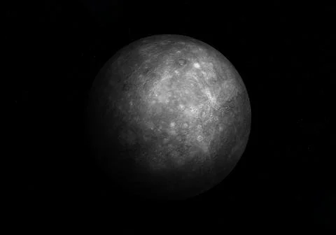 Planet Mercury in outer space. Stock Photos