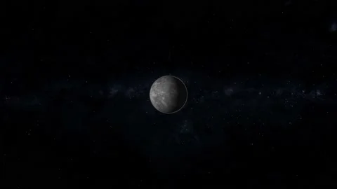 Planet Mercury. Realistic  render of mercury and stars. vd 1147 Stock Footage 169763410
